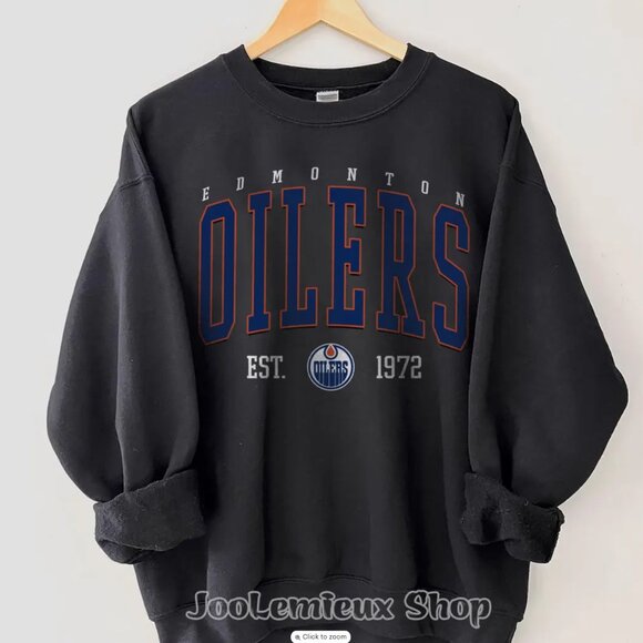 Edmonton Oilers Hockey Sweatshirt, Retro Edmonton Oilers Est 1972 Shirt Sweater - Picture 2 of 3